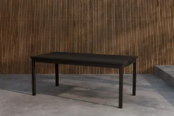 Fjôrd Tuintafel Kenya Teak Zwart 180x90cm