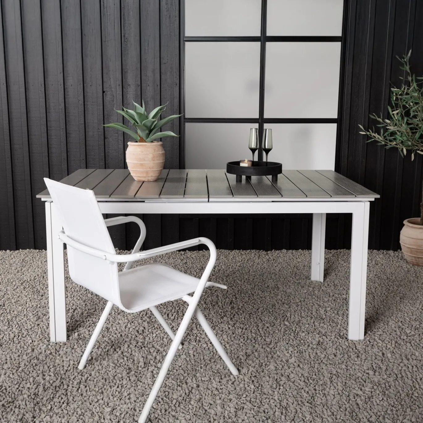 Fjôrd Tuintafel Levels Wit 160x100cm