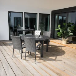 Fjôrd Tuintafel Marbella Rond Zwart ⌀140cm