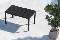 Fjôrd Tuintafel Mirko Zwart 140x80cm