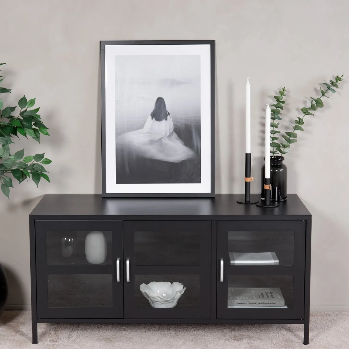 Fjôrd Tv-meubel Acero Zwart 120cm