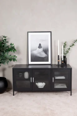 Fjôrd Tv-meubel Acero Zwart 120cm
