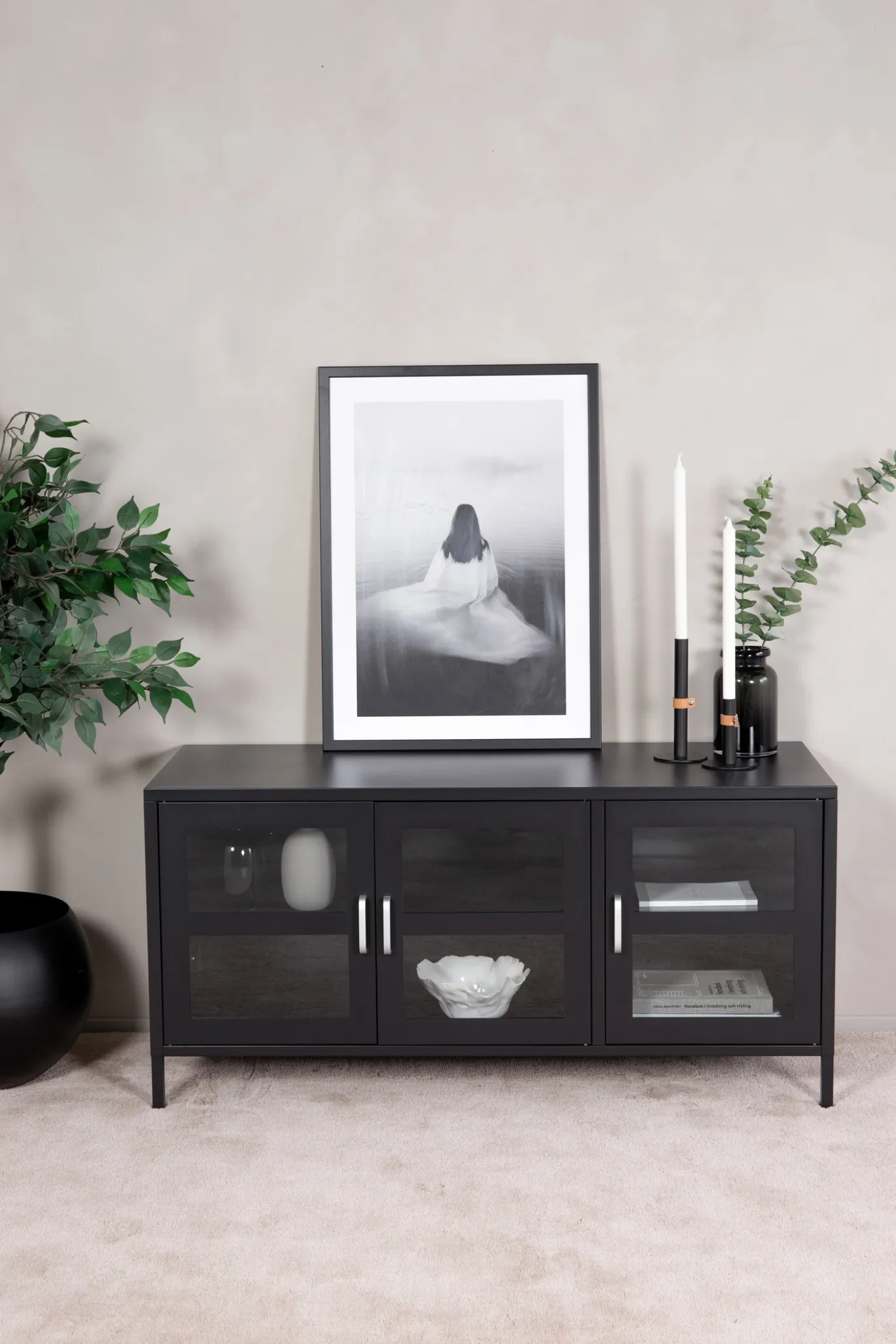 Fjôrd Tv-meubel Acero Zwart 120cm