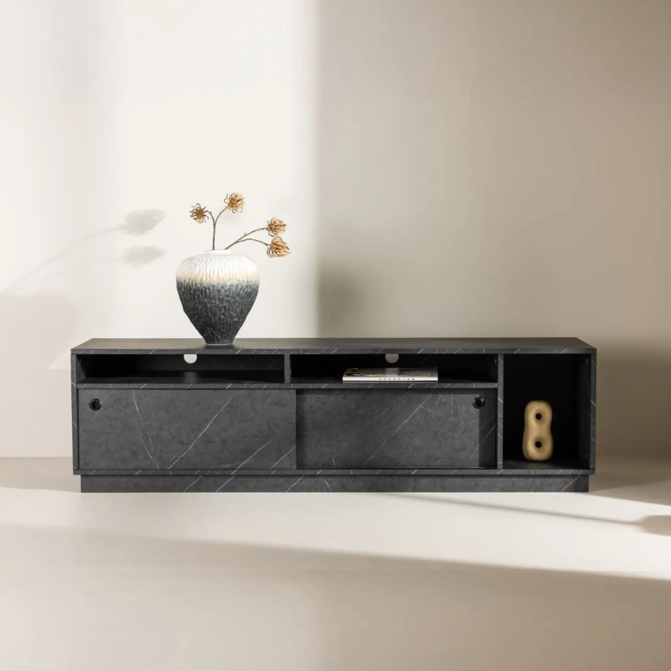 Fjôrd Tv-meubel Girona Zwart Melamine