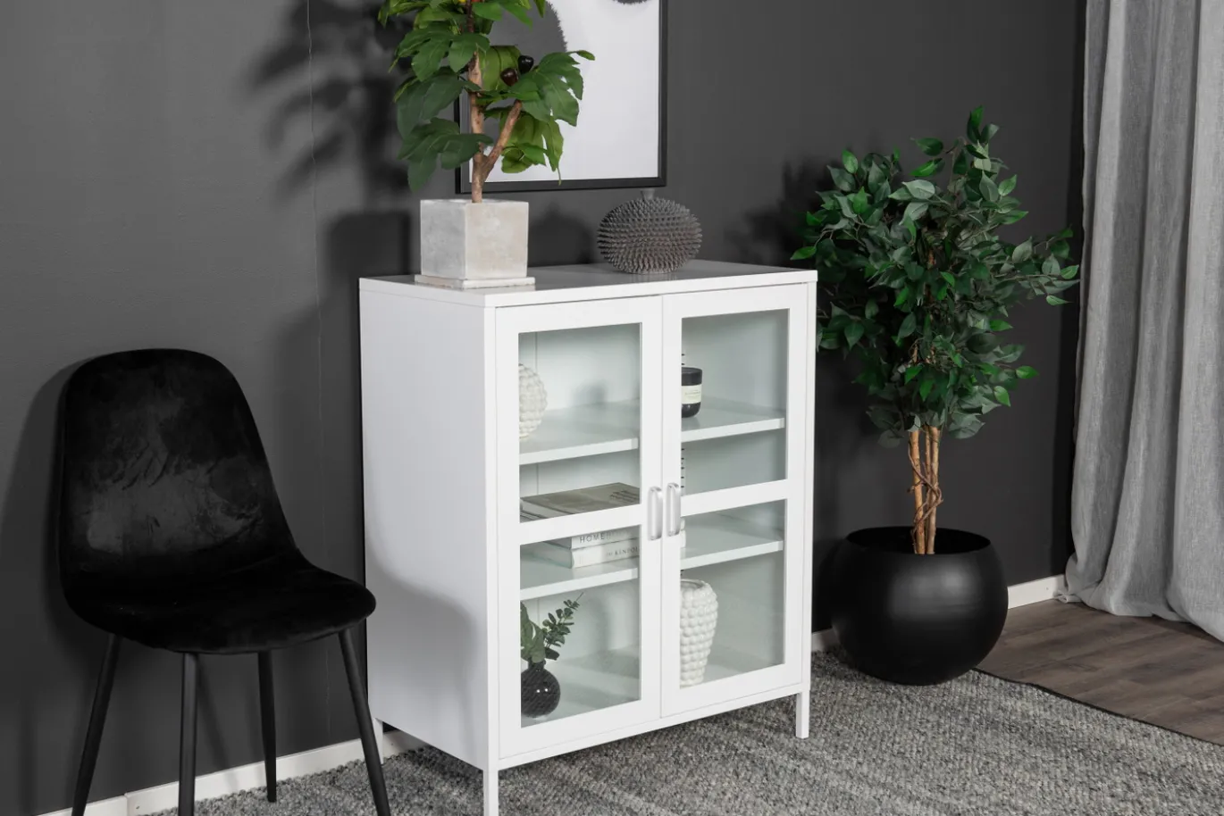 Fjôrd Vitrinekast Acero Wit 97x80cm