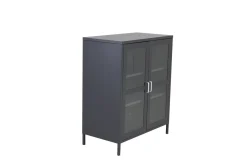 Fjôrd Vitrinekast Acero Zwart 97x80cm