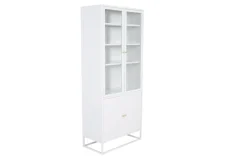 Fjôrd Vitrinekast Bakal Wit 190cm