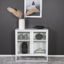 Fjôrd Vitrinekastje Bakal Wit 85x85cm