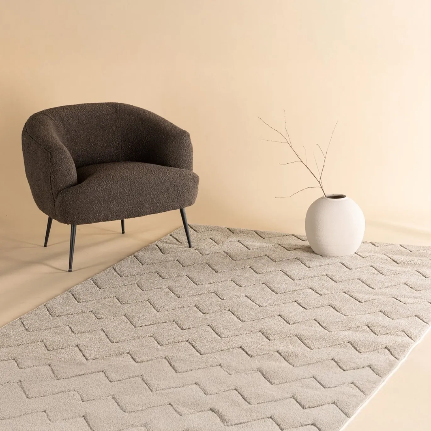 Fjôrd Vloerkleed Fia Bruin 230x160cm
