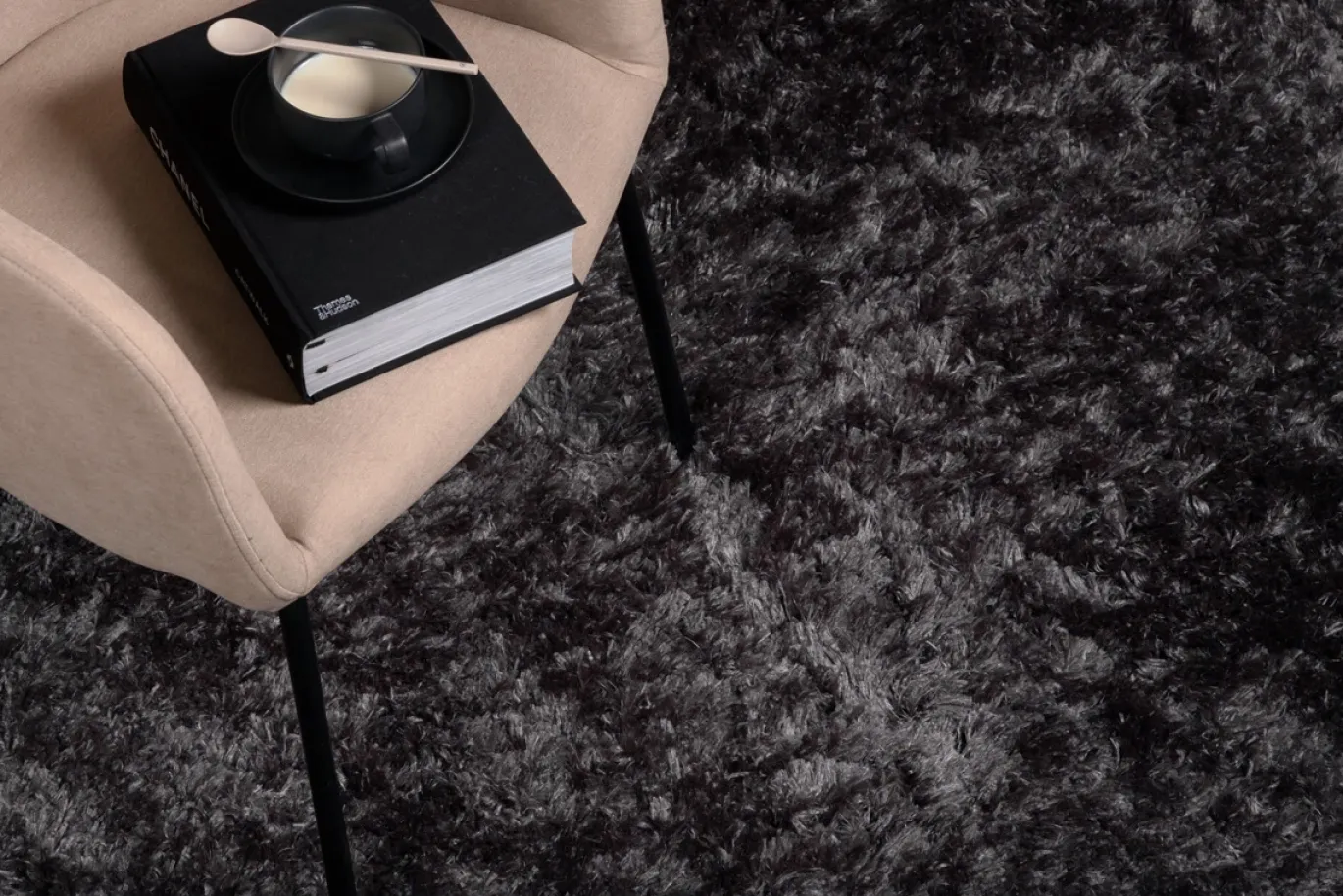 Fjôrd Vloerkleed Natta Donkergrijs Ø200cm