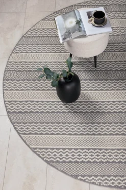 Fjôrd Vloerkleed Sishu Ø200cm Lichtgrijs