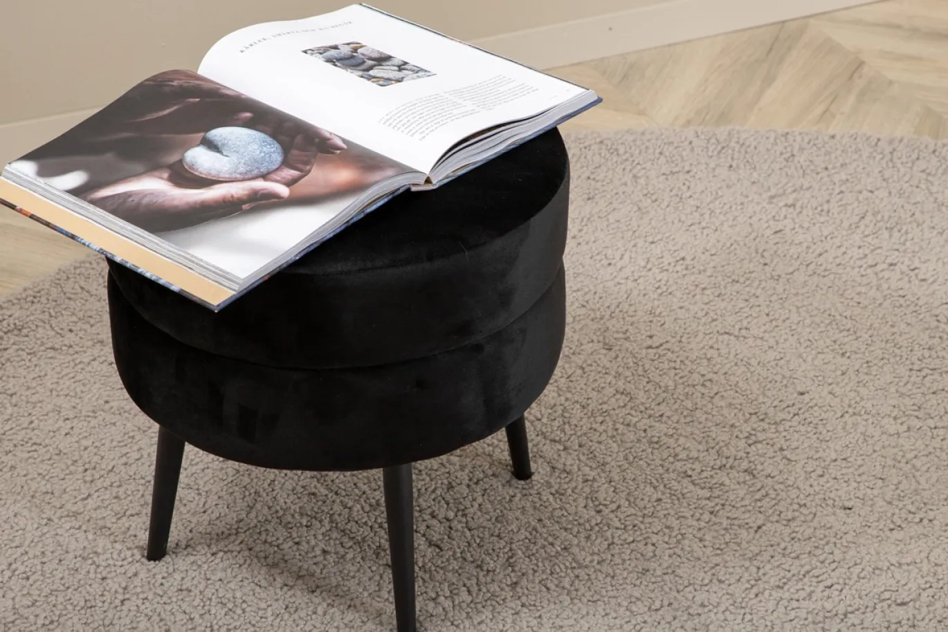 Fjôrd Vloerkleed Teddy ⌀200cm Grijs