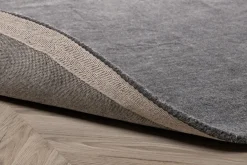 Fjôrd Vloerkleed Ulla Wol Polyester Donkergrijs Ø200cm