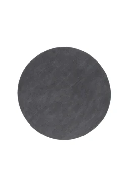 Fjôrd Vloerkleed Ulla Wol Polyester Donkergrijs Ø200cm