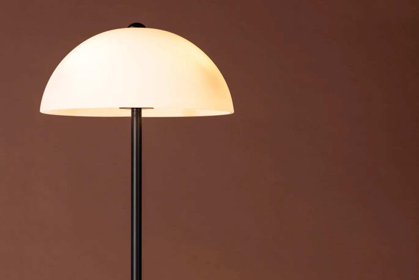Fjôrd Vloerlamp Ferrand Zwart/Wit Glas