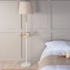 Fjôrd Vloerlamp Hattman Wit Hout Marmer /Linnen