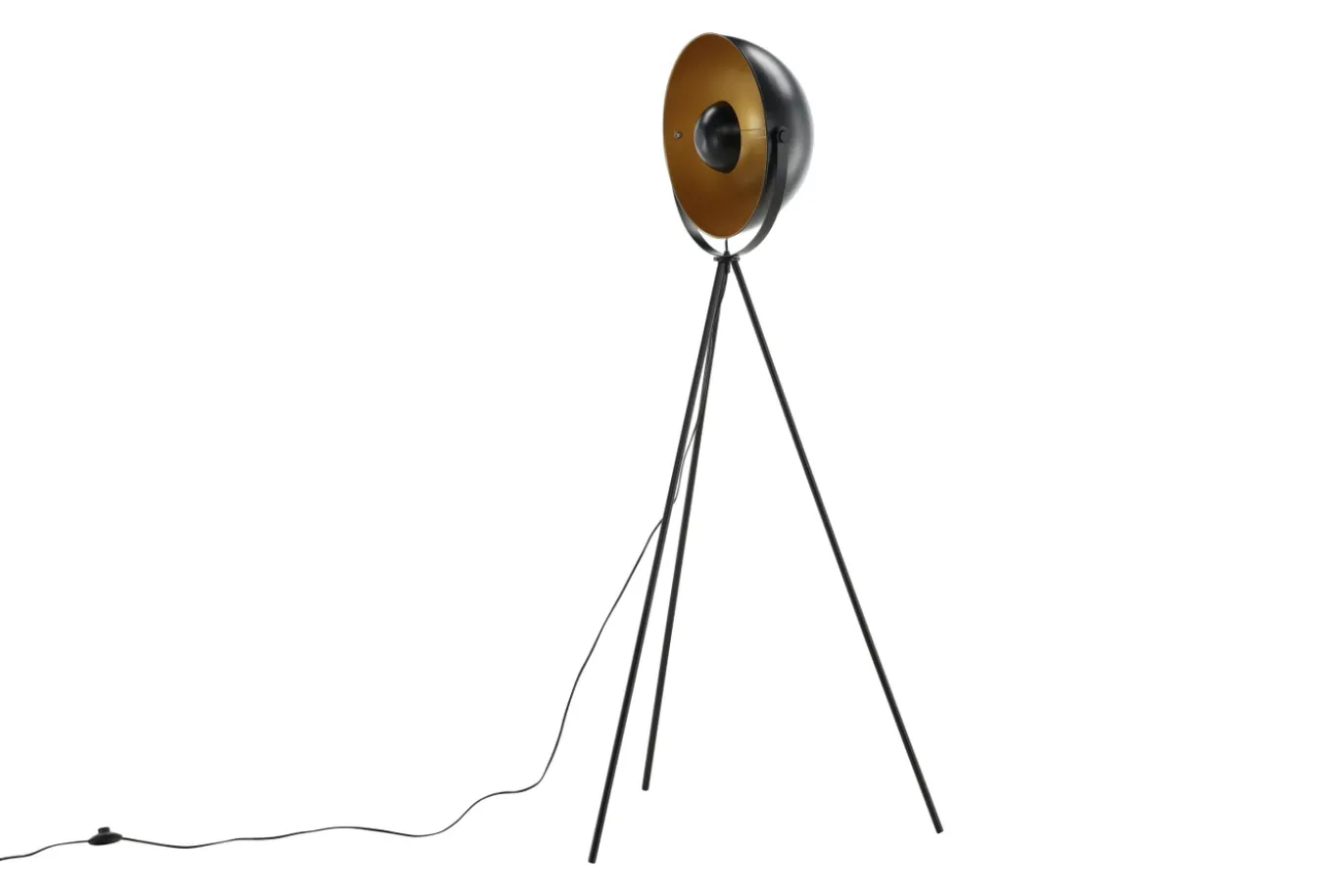 Fjôrd Vloerlamp Search Zwart Brass