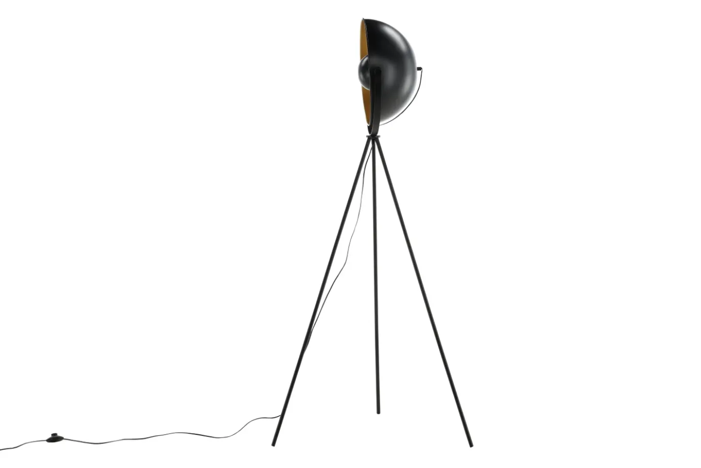 Fjôrd Vloerlamp Search Zwart Brass