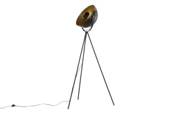 Fjôrd Vloerlamp Search Zwart Brass