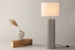 Fjôrd Vloerlamp Umeå x Josefin Lustig Grijs Linnen Stof