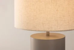 Fjôrd Vloerlamp Umeå x Josefin Lustig Grijs Linnen Stof
