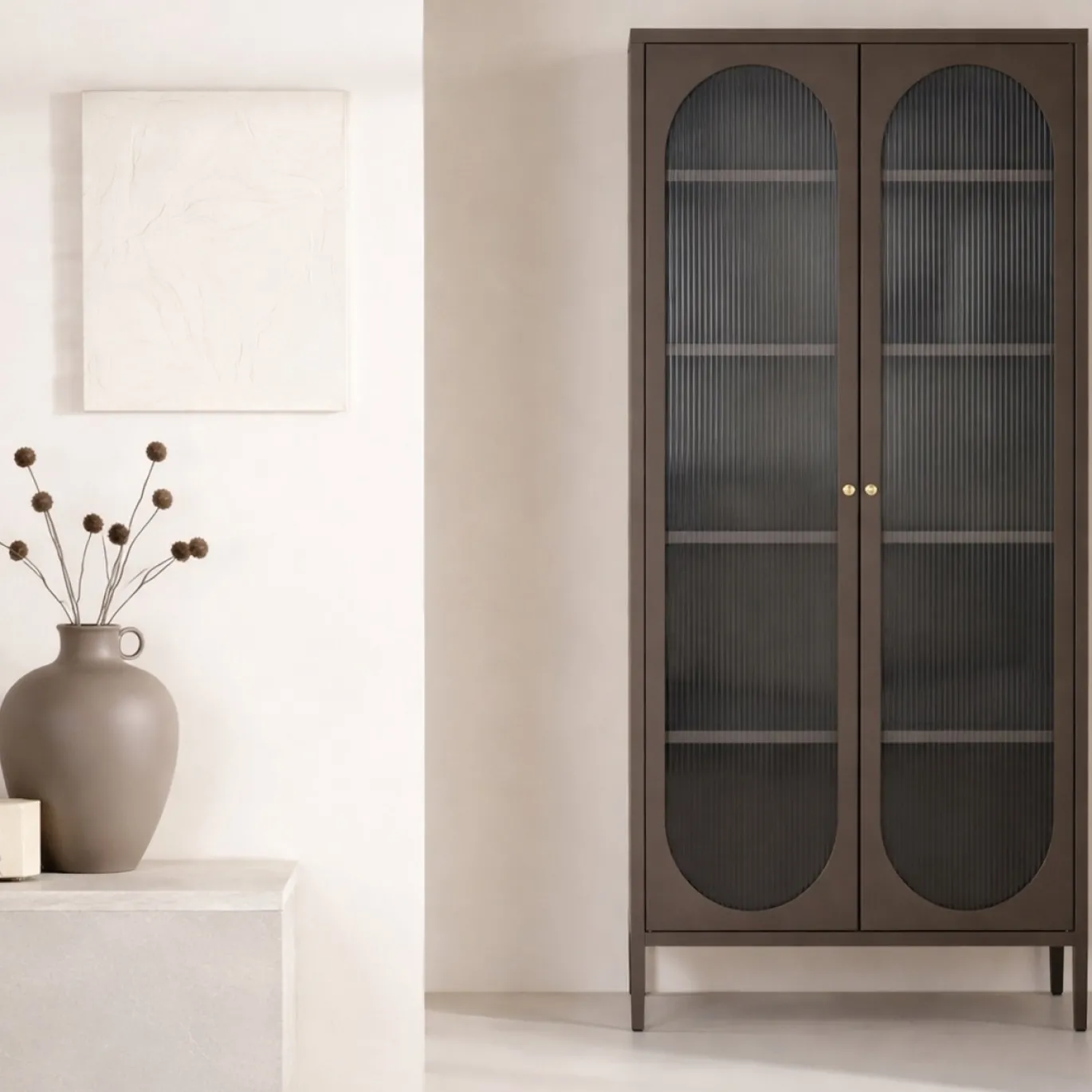 Fjôrd Wandkast Lima Bruin 180cm