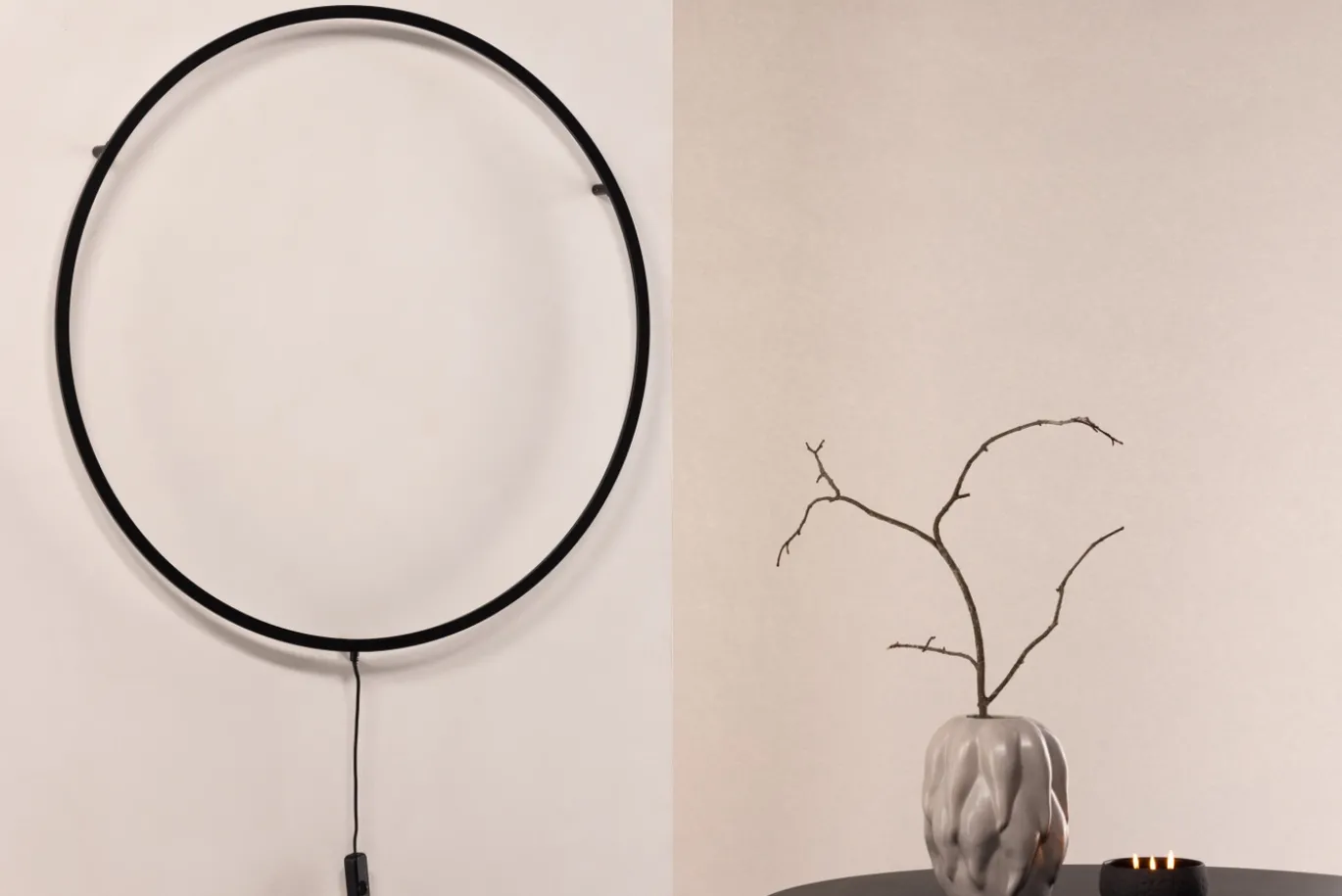 Fjôrd Wandlamp Sörmjöle x Josefin Lustig Mat Zwart