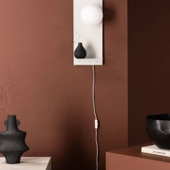 Fjôrd Wandlamp Troyes Lichtgrijs/wit Glas