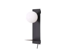 Fjôrd Wandlamp Troyes Zwart/Wit Glas