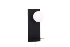 Fjôrd Wandlamp Troyes Zwart/Wit Glas