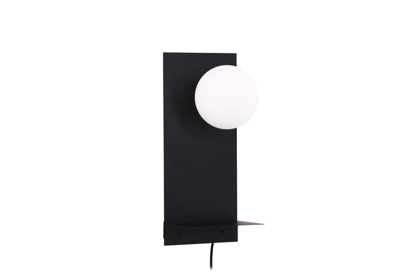 Fjôrd Wandlamp Troyes Zwart/Wit Glas