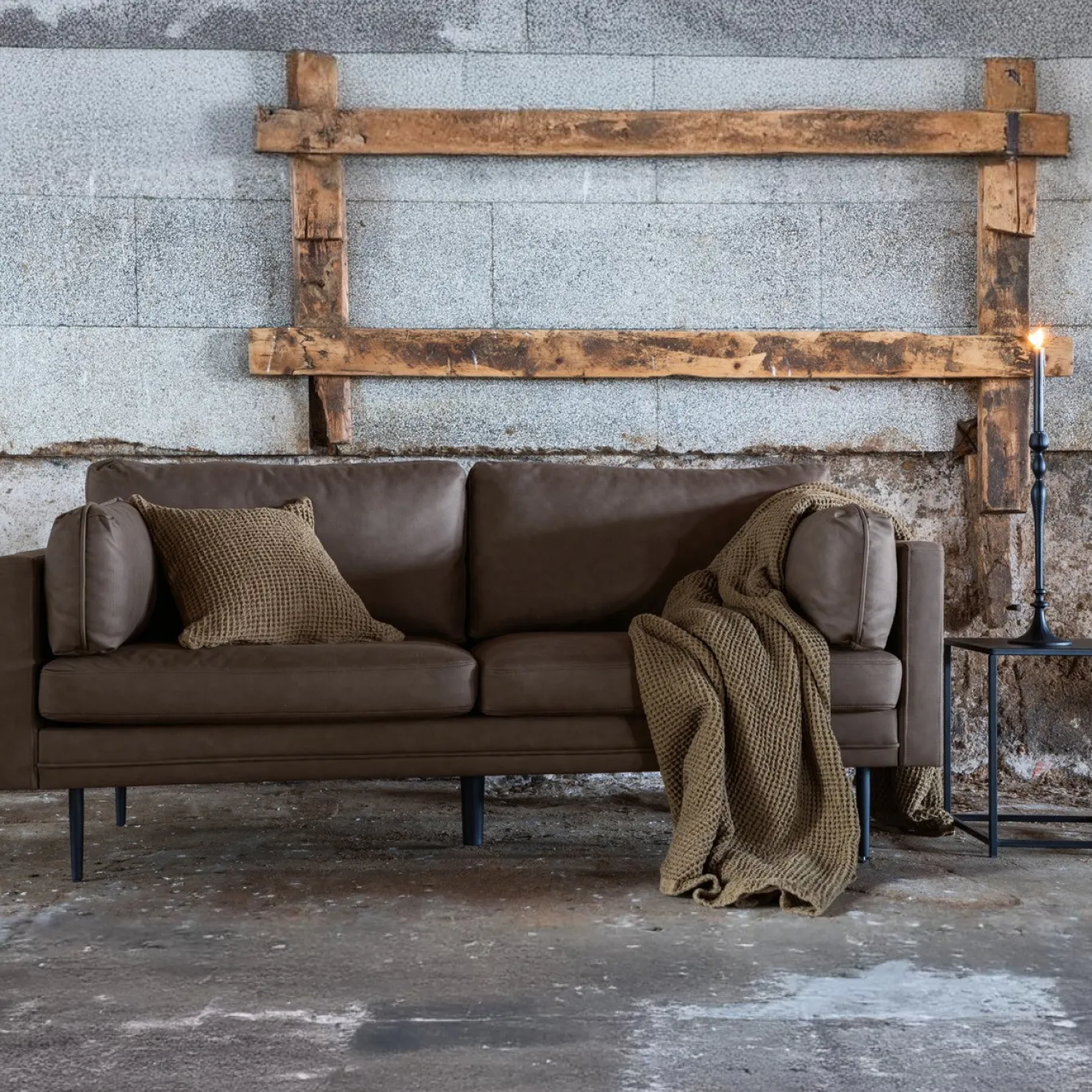 Fjôrd 3-zitsbank Boom Bruin Microfiber