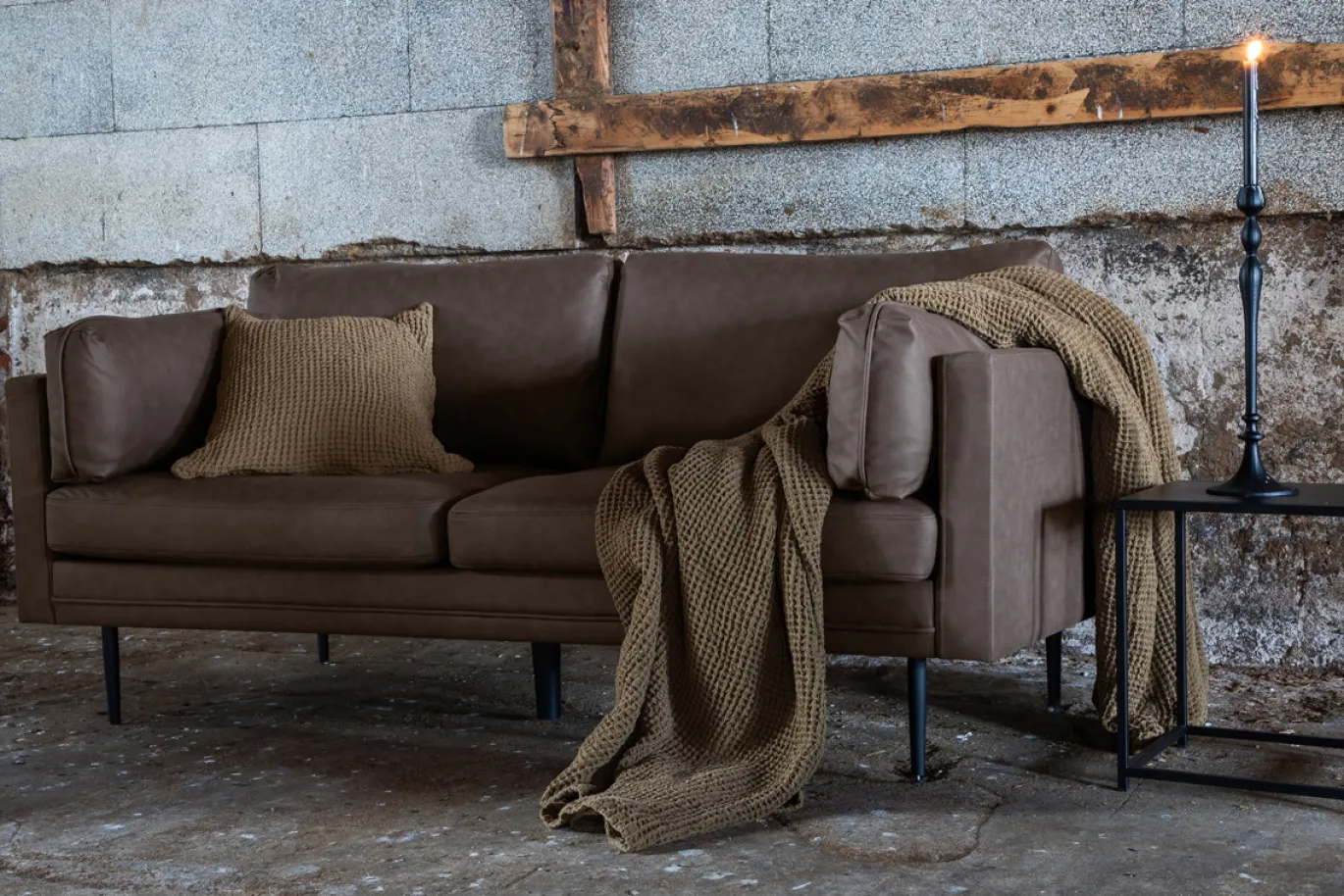 Fjôrd 3-zitsbank Boom Bruin Microfiber