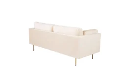 Fjôrd 3-zitsbank Boom Velvet Beige met Gouden Onderstel