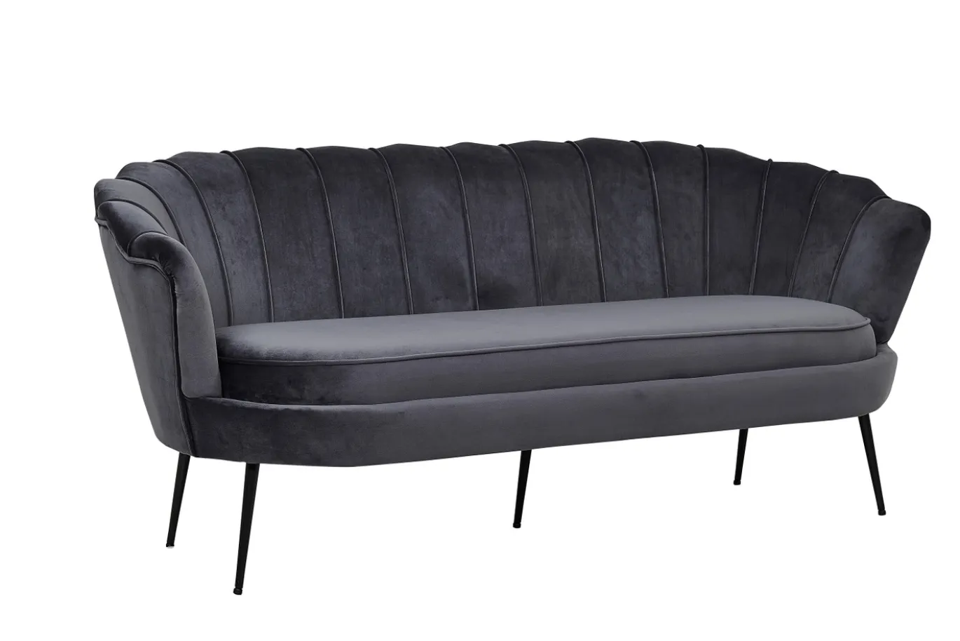Fjôrd 3-zitsbank Calais Donkergrijs Velvet