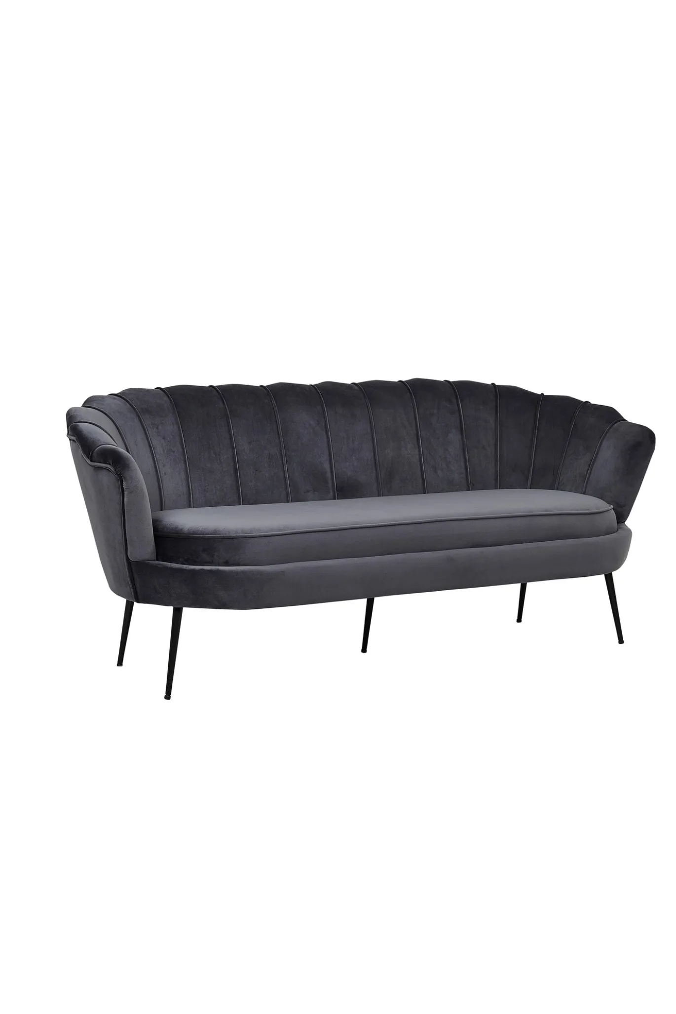 Fjôrd 3-zitsbank Calais Donkergrijs Velvet