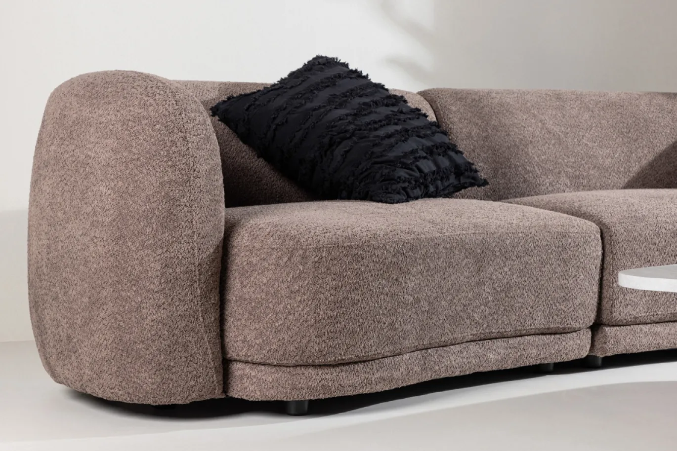 Fjôrd 3-zitsbank Cielo Organisch Bruin Bouclé