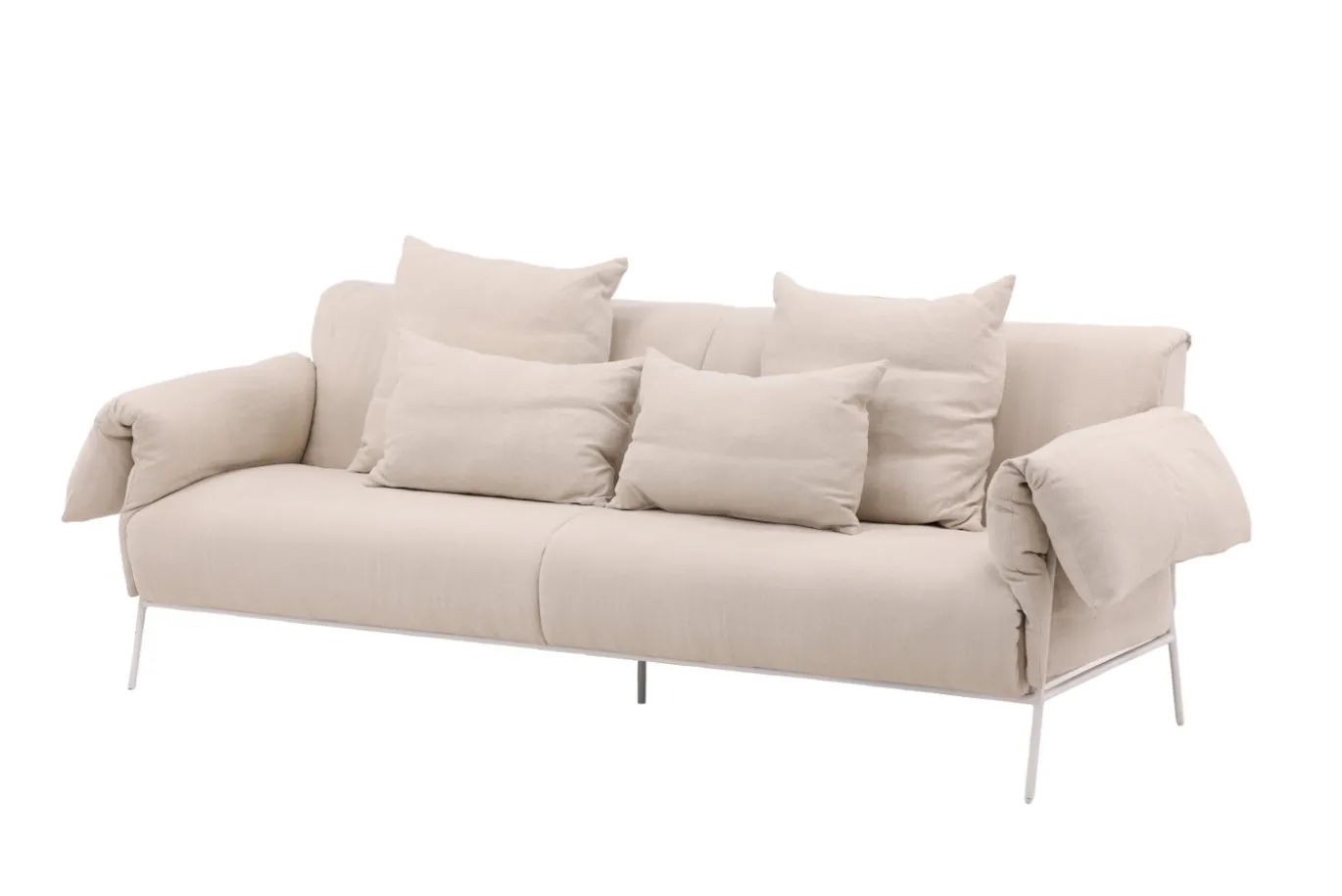 Fjôrd 3-Zitsbank Öckerö Wit/ Beige Linnen