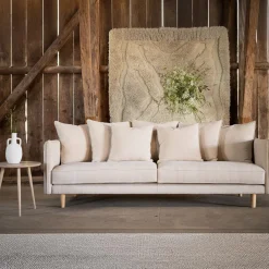 Fjôrd 3-Zitsbank Segelskären Whitewash/Beige Linnen