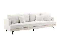 Fjôrd 3-zits Bank Sofia Zwart/Beige Linnen