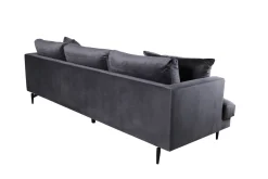 Fjôrd 3-zits Bank Sofia Zwart Donkergrijs Velvet