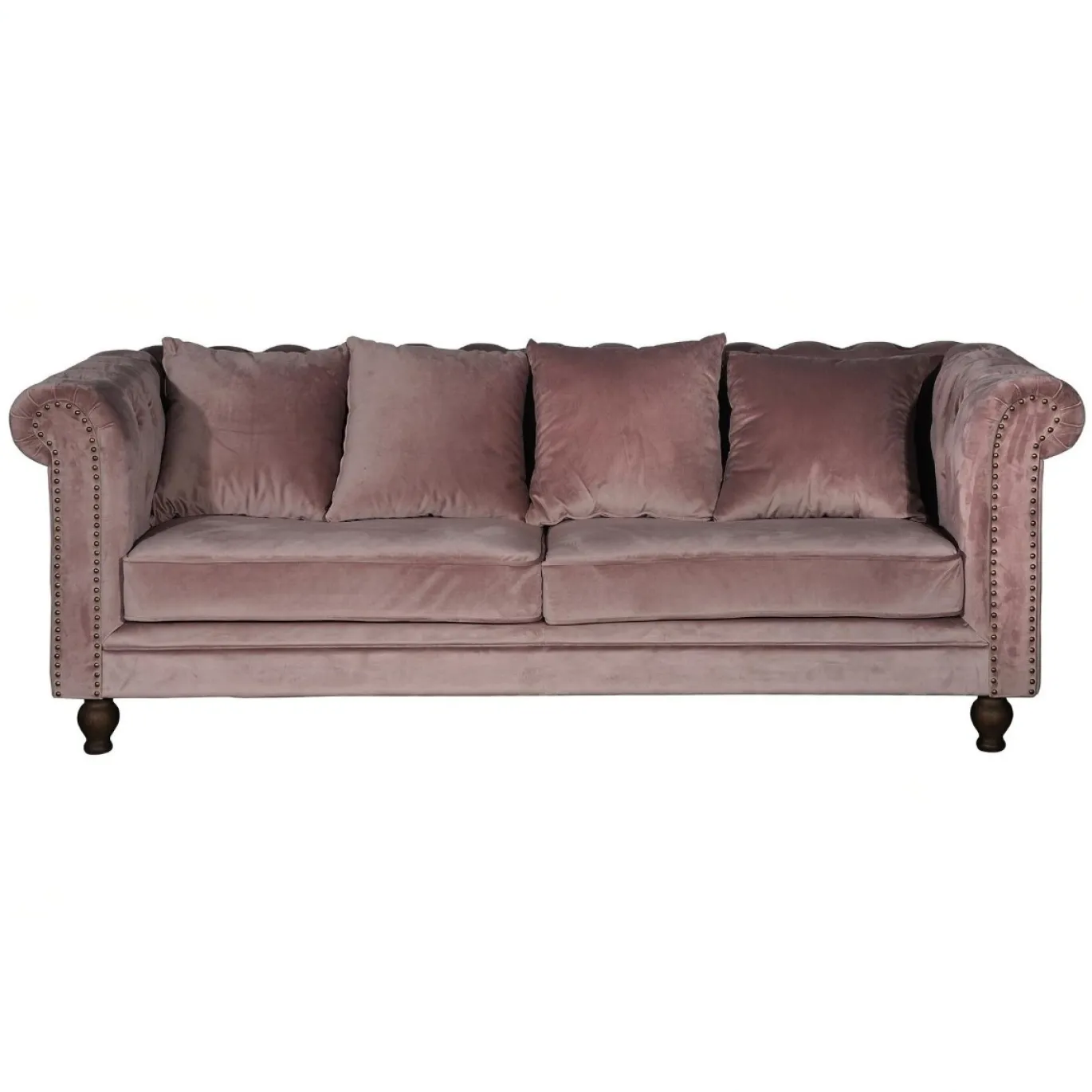 Fjôrd 3-zits Bank Velvet Dusty Roze