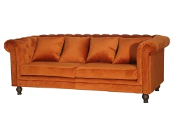 Fjôrd 3-zits Bank Velvet Rusty Oranje