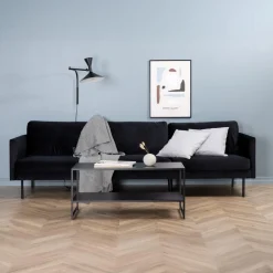 Fjôrd 3-zitsbank Zoom Zwart Velvet