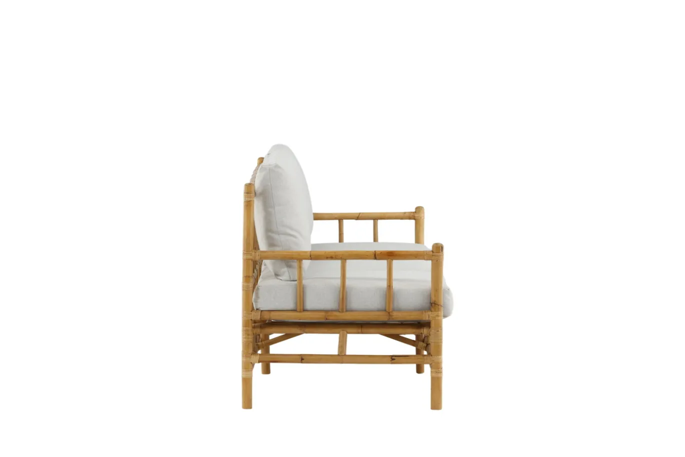 Fjôrd 3-zits Tuinbank Cane Rotan Naturel