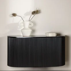 Fjôrd Zwevende Bijzettafel Loca 120cm Zwart