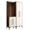 Garderobemeubel Berlin Melamine Walnoot Wit