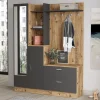 Garderobemeubel Didim Melamine Atlantic Pine Antraciet