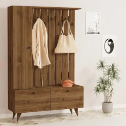 Garderobemeubel Lala Melamine Walnoot