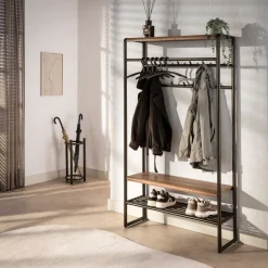 Garderobemeubel Luno 100cm Drift Brown - Giga Meubel